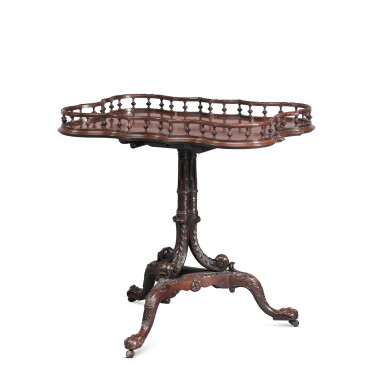 View full screen - View 1 of Lot 92. A George III mahogany tilt-top tripod table.