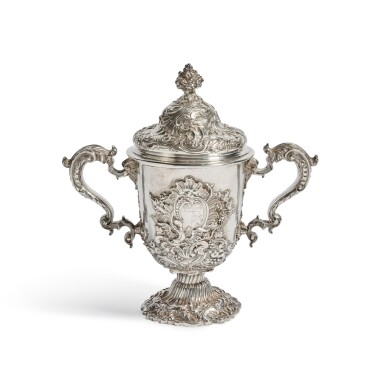 View full screen - View 1 of Lot 176. A George II Silver Cup and Cover, William Kidney, London, 1740.