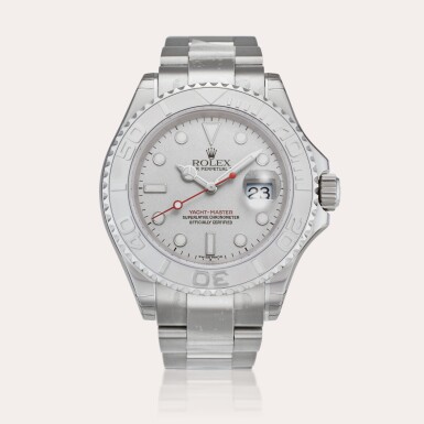 View full screen - View 1 of Lot 373. Reference 16622 Yacht-Master | A stainless steel and platinum automatic wristwatch with date and bracelet, Circa 2005.