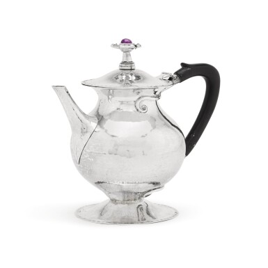 View full screen - View 1 of Lot 97. Charles Robert Ashbee: an Arts & Crafts silver teapot, Guild of Handicraft Ltd., London 1900.