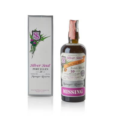 View full screen - View 1 of Lot 109. Port Ellen 20 Year Old Silver Seal Manager Reserve Missing 40.0 abv 1982 .