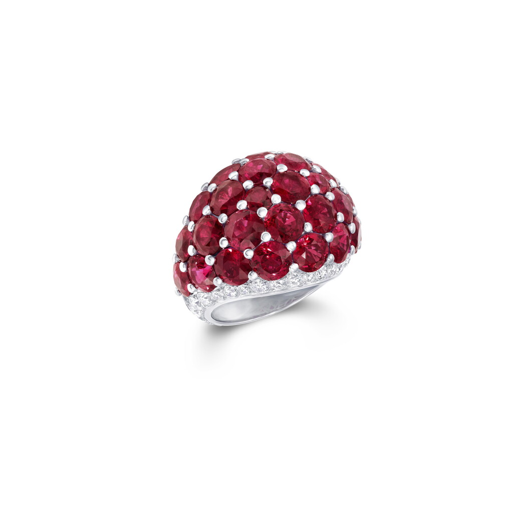 View full screen - View 1 of Lot 77. BAGUE RUBIS ET DIAMANTS, GRAFF | RUBY AND DIAMOND RING, GRAFF.