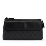 Black GG Supreme Coated Canvas Waist Bag Black Hardware, 2000's