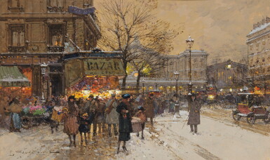 View full screen - View 1 of Lot 197. EUGÈNE GALIEN-LALOUE | ANIMATION PRÈS DE LA GARE DE L'EST.