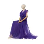 Haute Couture Violet Plissé Chiffon Evening Gown, Autumn-Winter 1972-73