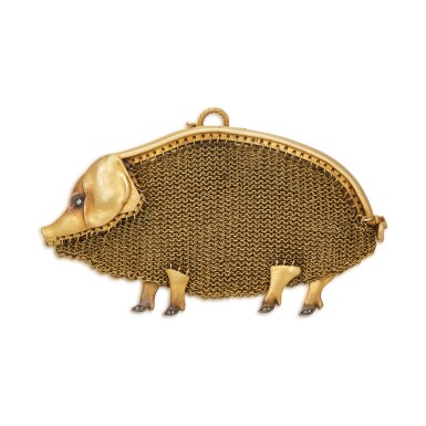 View full screen - View 1 of Lot 557. Gold and Diamond Coin Purse, France.