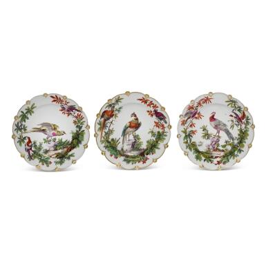 View full screen - View 1 of Lot 51. Three Chelsea plates, circa 1765.