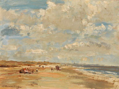 View full screen - View 1 of Lot 388. Beach scene, Norfolk coast.