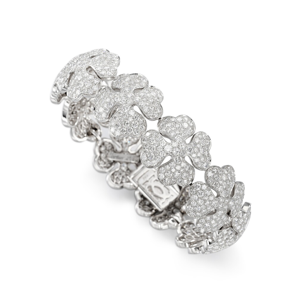 View full screen - View 1 of Lot 204. 'Clover' Diamond Bracelet | 卡地亞 | 'Clover' 鑽石 手鏈.