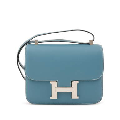 View full screen - View 1 of Lot 38. Blue Jean Epsom Constance 24 Palladium Hardware, 2011.