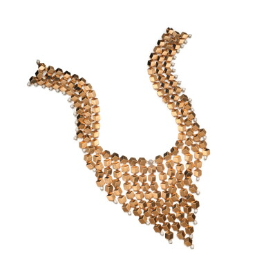 View full screen - View 1 of Lot 334. Pink Gold and Diamond 'Brillante' Necklace.