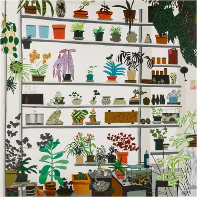 View full screen - View 1 of Lot 136. Large Shelf Still Life.