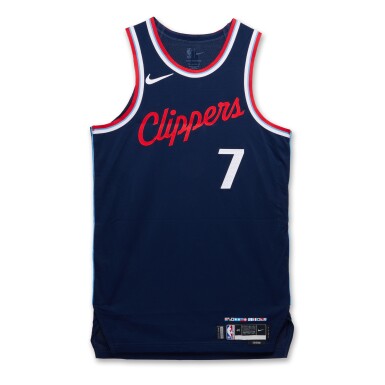 View full screen - View 1 of Lot 146. Amir Coffey Los Angeles Clippers 2024-2025 Kia NBA Tip-Off Game Worn Icon Edition Jersey .