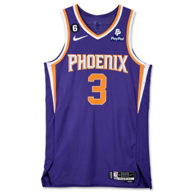 View full screen - View 1 of Lot 120. Chris Paul Phoenix Suns 2022-2023 Game Worn Icon Edition Jersey | Double-Double.