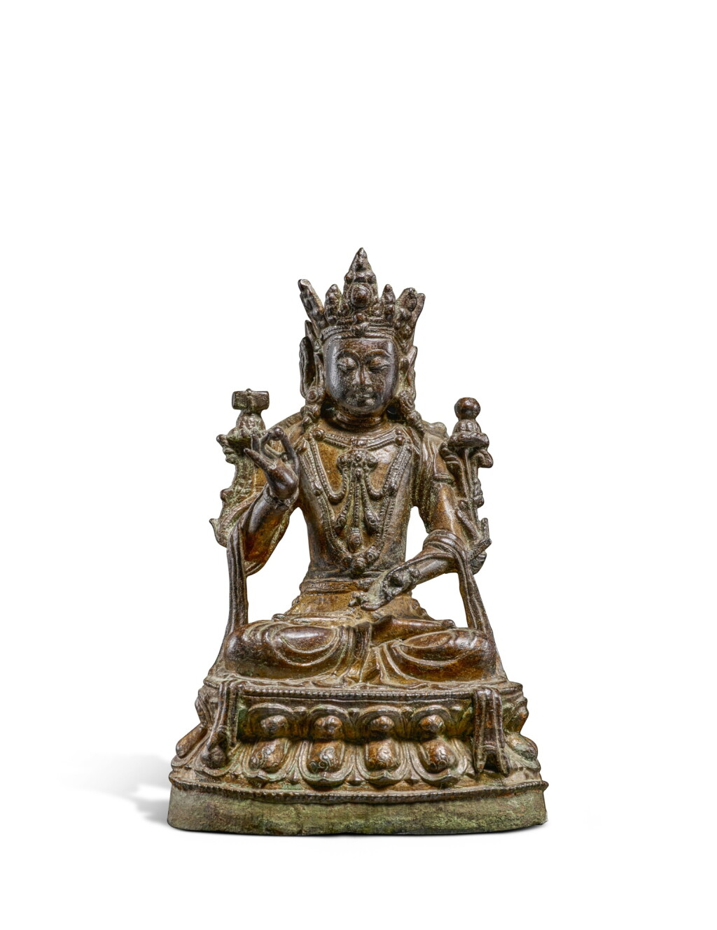 View full screen - View 1 of Lot 138. A gilt-lacquered bronze figure of a bodhisattva, Ming dynasty .