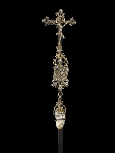 View full screen - View 1 of Lot 10. German, late 15th century | Pendant Crucifix, possibly a guild badge.