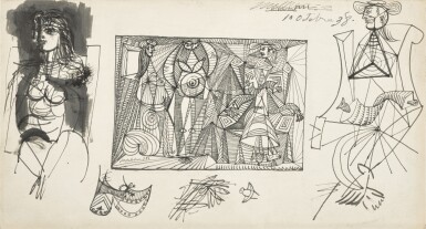 View full screen - View 1 of Lot 37. Trois femmes (étude).