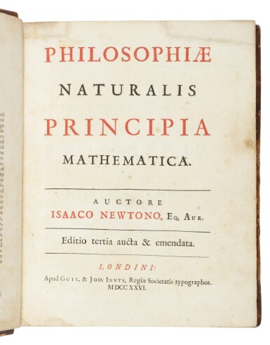 View full screen - View 1 of Lot 230. Newton, Isaac | Newton, Isaac. The third edition of Newton's Principia, the last published in his lifetime.