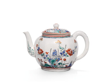 View full screen - View 1 of Lot 92. A KAKIEMON TEAPOT AND COVER, EDO PERIOD, LATE 17TH CENTURY.
