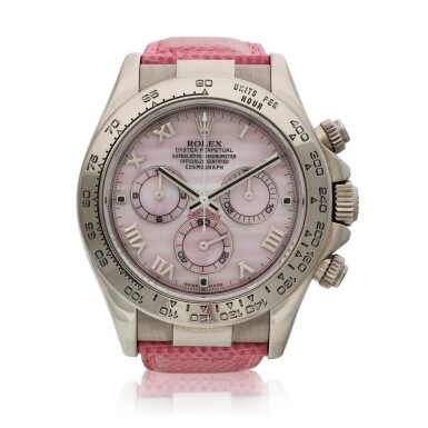 View full screen - View 1 of Lot 47. Reference 116519 'Daytona Beach', A white gold automatic chronograph wristwatch, Circa 2000.