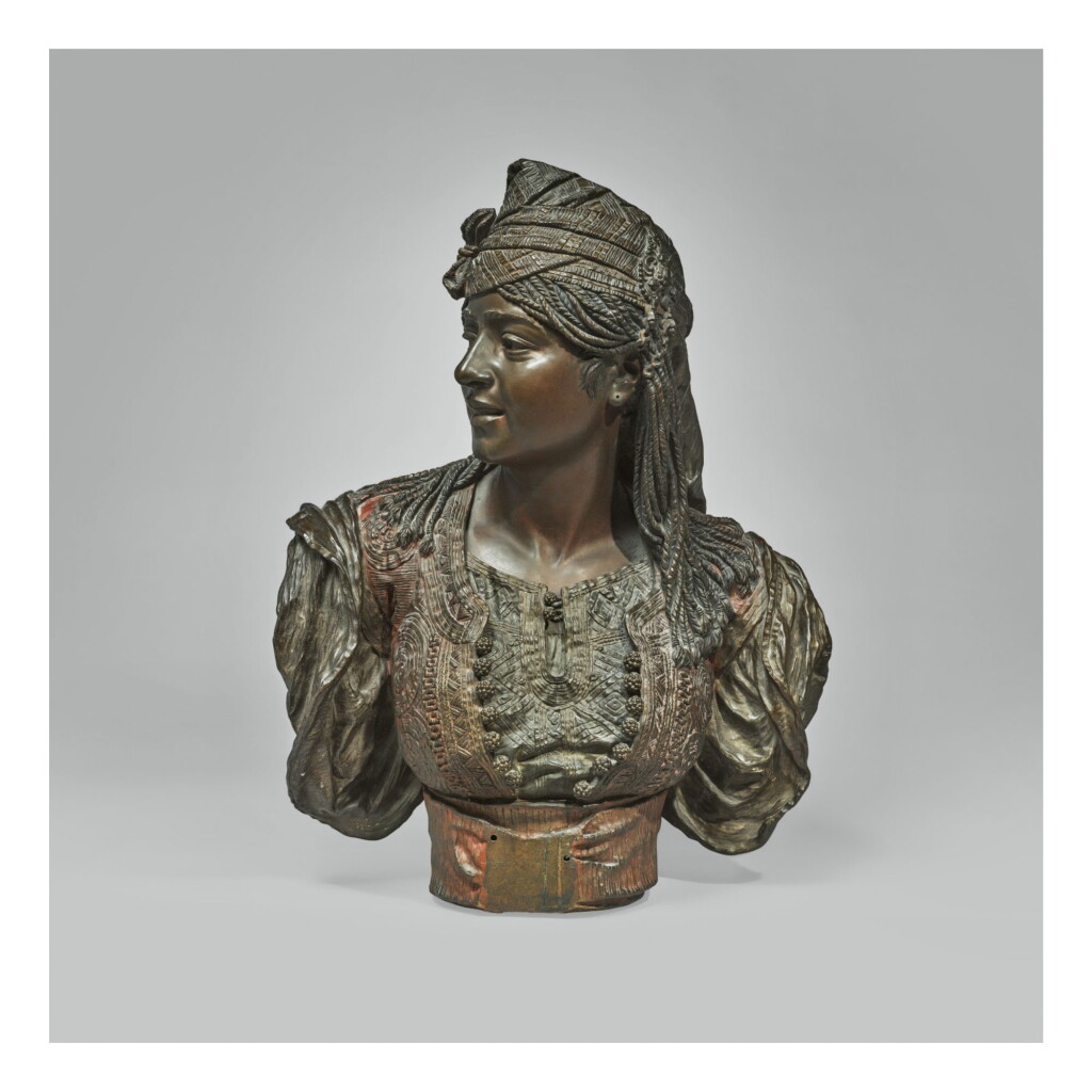 View full screen - View 1 of Lot 463. ÉMILE-CORIOLAN-HIPPOLYTE GUILLEMIN | BUST OF AN ALGERIAN WOMAN .