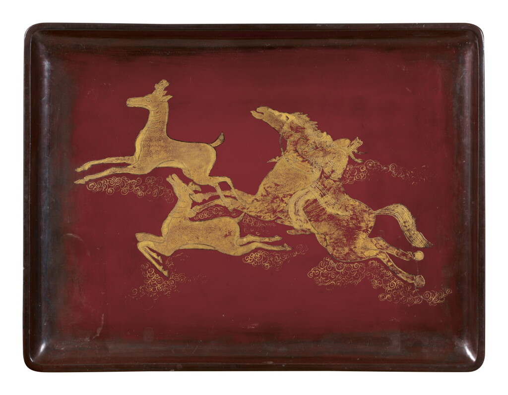 View full screen - View 1 of Lot 250. PHAM HAU 范光厚 | CAVALIER CHASSANT LES BICHES (HORSEMEN CHASING DEER) 騎手逐鹿.