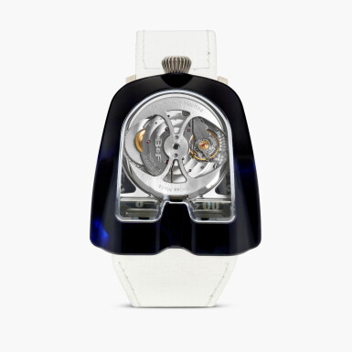 View full screen - View 1 of Lot 2532. Horological Machine N°8 Mark 2, Reference 82.TL.BU | A limited edition blue CarbonMacrolon® body panels and titanium three-dimensional bi-directional jumping hour wristwatch, Circa 2025.