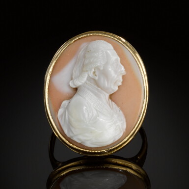 View full screen - View 1 of Lot 106. Johann Martin Bückle (1742-1811) | German, Frankfurt am Main, 1809 | Cameo with Karl Theodor von Dalberg (1744-1817).