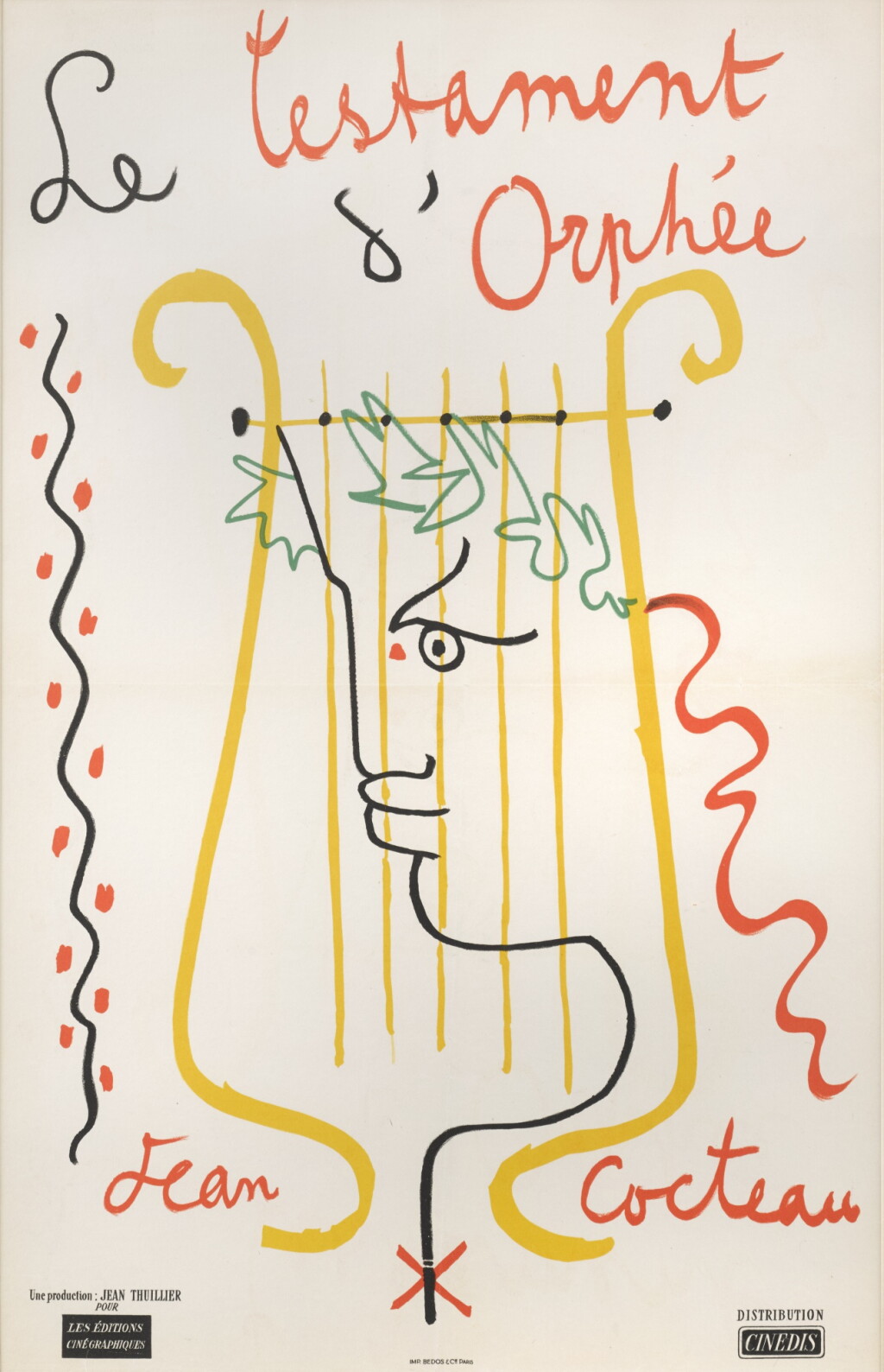 View full screen - View 1 of Lot 5. Le Testament d'Orphée ou ne me Demandez pas Pourquoi/ Testament of Orpheus (1960), poster, French.