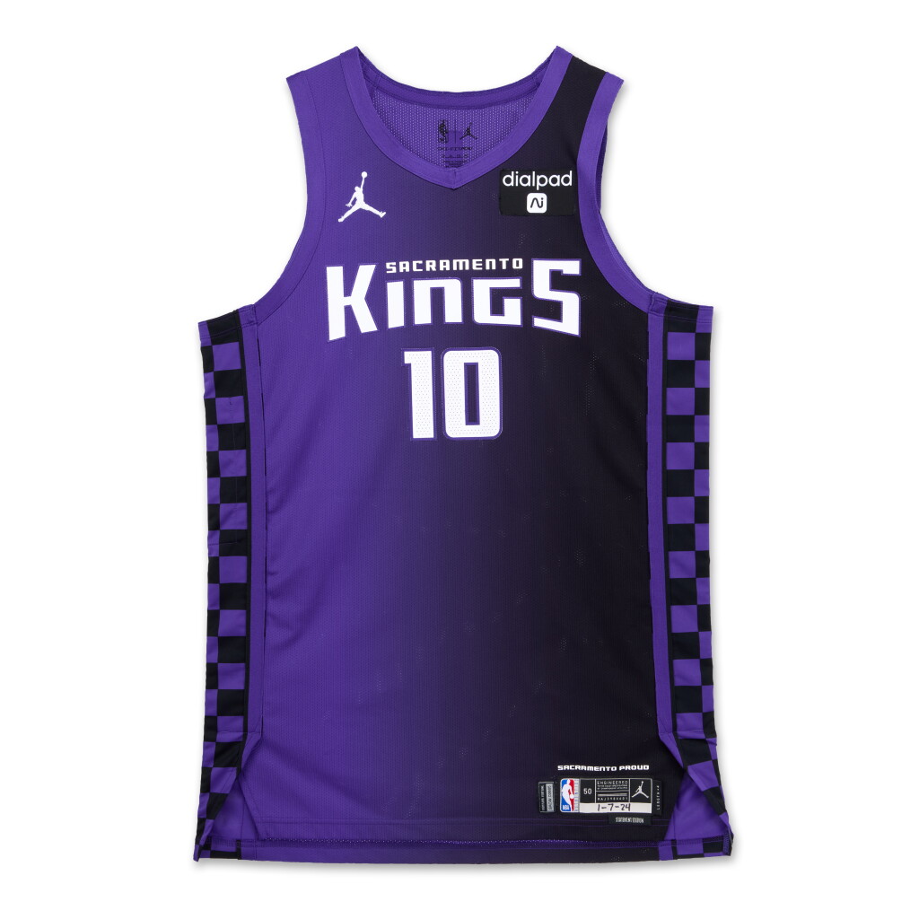 View full screen - View 1 of Lot 233. Domantas Sabonis Sacramento Kings 2023-2024 Game Worn Statement Edition Jersey | Double-Double.