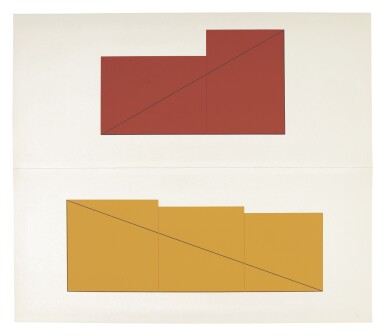 View full screen - View 1 of Lot 68. ROBERT MANGOLD | MULTIPLE PANEL PAINTINGS 1973-1976.