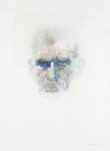 View full screen - View 1 of Lot 42. LOUIS LE BROCQUY, H.R.H.A. | IMAGE OF SAMUEL BECKETT (OPUS W1155).