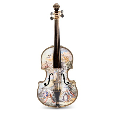 View full screen - View 1 of Lot 169. An Austrian Silver and Enamel Violin, Ludwig Pulitzer, Vienna, Late 19th Century.
