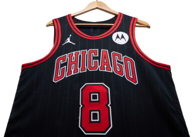View full screen - View 1 of Lot 137. Zach LaVine Chicago Bulls 2023-2024 Game Worn Statement Edition Jersey.