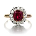 Ruby and diamond ring, circa 1900