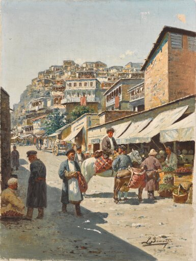 View full screen - View 1 of Lot 3. Market in Tbilisi.