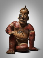 Jalisco Seated Figure of a Chief, Ameca Style, Protoclassic, circa 100 BC - AD 250