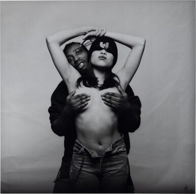 View full screen - View 1 of Lot 76. Oversized silver gelatin print of Ol' Dirty Bastard, shot for the cover of Rap Pages, ca. 1995.