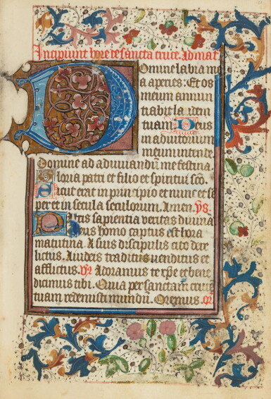 View full screen - View 1 of Lot 3. Livre d'Heures à l'usage de Rome. XVe siècle. Provenance : entre Picardie et Wallonie.