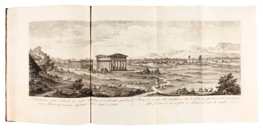 View full screen - View 1 of Lot 125. Paoli, Two works on Pozzuoli and Paestum, 1768 & 1784, 2 volumes, contemporary calf-backed boards.
