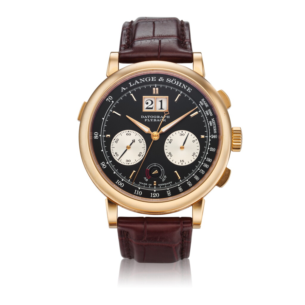 View full screen - View 1 of Lot 292. Reference 405.031F Datograph Up/Down A pink gold flyback chronograph wristwatch with date, Circa 2014.