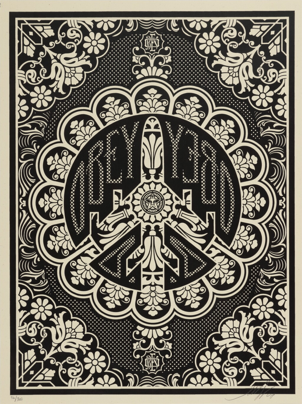 View full screen - View 1 of Lot 36. PEACE BOMBER (BLACK).