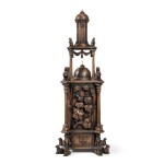 A Carved Wood Torah Ark, Possibly American, Signed Monogram GLL, Mid 20th Century