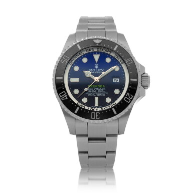 View full screen - View 1 of Lot 407. 'Blue' Deepsea Sea-Dweller, Ref. 116660 Stainless steel wristwatch with date and bracelet made to commemorate James Cameron's historic solo dive Circa 2015 | 勞力士 116660型號「'Blue' Deepsea Sea-Dweller」精鋼鍊帶腕錶備日期顯示,為紀念詹姆斯・卡梅隆單人潛水創舉而製,年份約2015.