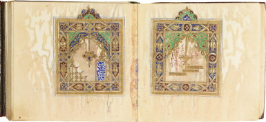 View full screen - View 1 of Lot 54. AN ILLUMINATED COLLECTION OF PRAYERS, INCLUDING DALA’IL AL-KHAYRAT, MOROCCO, 19TH CENTURY.