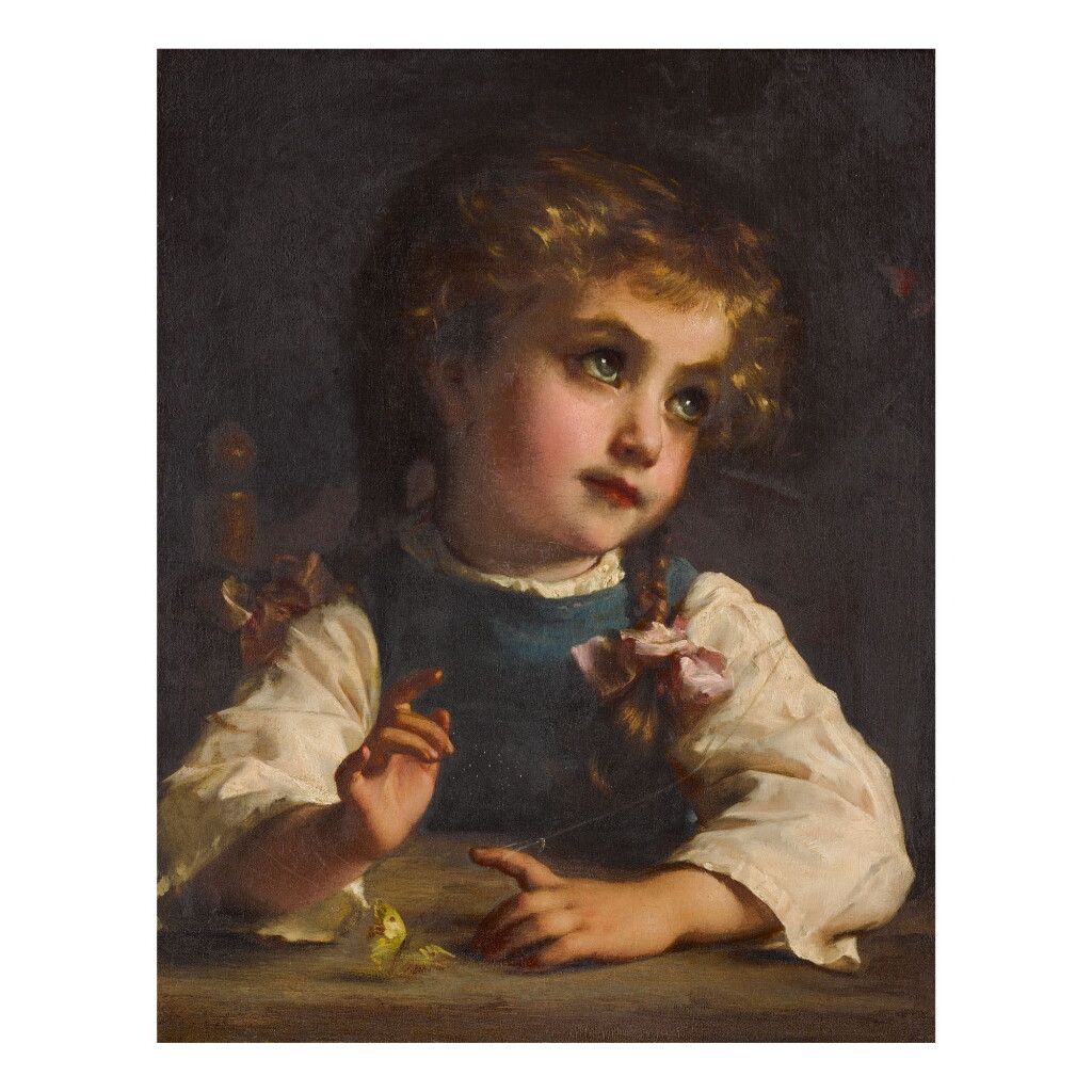 View full screen - View 1 of Lot 8. ETIENNE ADOLPHE PIOT | PLAYING WITH BUTTERFLIES .