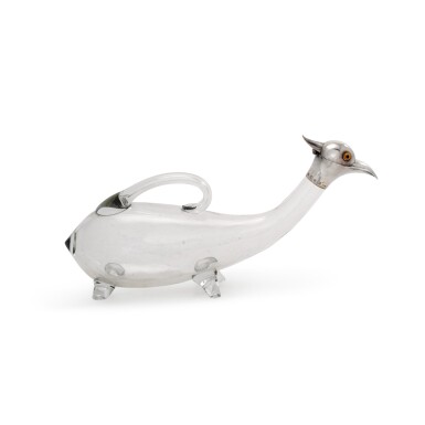 View full screen - View 1 of Lot 184. A Victorian novelty silver-mounted decanter, Hukin & Heath, Birmingham, 1894.