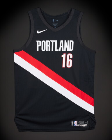 Yang Hansen 'Rookie Year' Portland Trail Blazers 2025-2026 Game Worn Icon Edition Jersey | 3rd Career Game