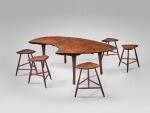 Low Table with Five Hanging Stools