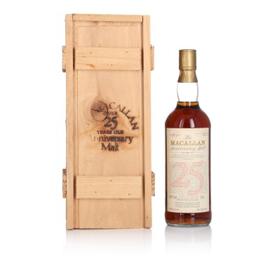 View full screen - View 1 of Lot 1022. The Macallan 25 Year Old Anniversary Malt 43.0 abv 1958 (1 bt 75cl).